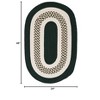 Colonial Mills Flowers Bay - Dark Green 2 Ft x4 Ft Oval Rug Indoor/Outdoor 100% Polypropylene - 2 of 2
