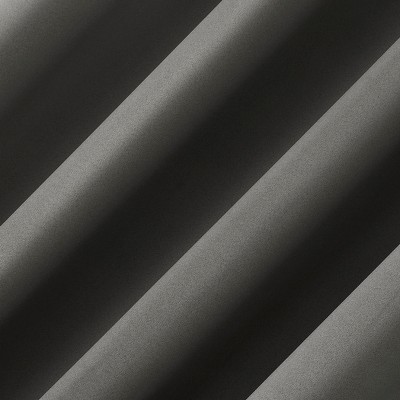 Aria Gray Polyester Blackout Back Tab Curtain Panel Pair