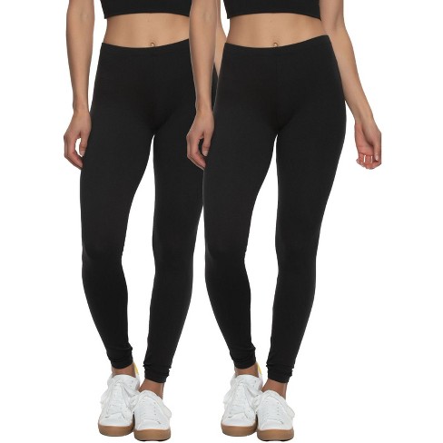 Felina Womens Velvety Super Soft Lightweight Leggings, 2-Pack Yoga Pants  (Black, XX-Large)