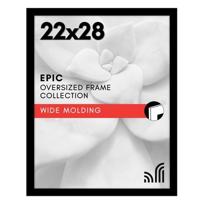 Americanflat 22x28 inch Black Poster Frame | Polished Plexiglass. Hanging Hardware Included!
