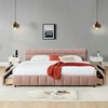 GDFStudio Abbott Queen Size Tufted Chenille Upholstered Bed with Drawer and Headboard - 2 of 4