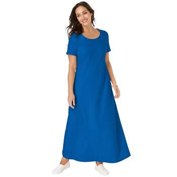 Jessica London Women's Plus Size Denim Maxi Dress, 20 - Medium ...
