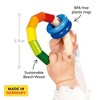 HABA Wooden Rainbow Teething Rattle Toy for Babies 0-18 Months - Kringlering Wood Grasping Toy with Plastic Rings - Sensory Toys for Babies - 2 of 4