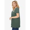 Woman Within Plus Size Embroidered Square Neck Tunic - 4 of 4