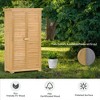 Storage Shed Wooden Utility Tool Shed 3 Tier Terrace Lockers Outdoor Wooden Tool Storage Cabinet For Lawn Garden Patio Backyard - 4 of 4