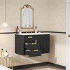 KWPZQEB Wall Mounted Floating Cabinet with Ceramic Sink & Side Cabinet Combo, Rectangular Vanity W/ Drawers & Door, Storage Cabinet for Bathroom - 2 of 4