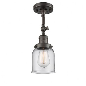 Bell - 1 Light Semi-Flush Mount In Industrial Style-13.5 Inches Tall and 5 Inches Wide - 1 of 1