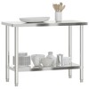 vidaXL Kitchen Work Table 43.3 in.x21.7 in.x33.5 in. Stainless Steel - 4 of 4