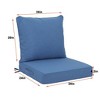 PAGED Outdoor Deep Seat Cushion Set,24x 24 inch,Waterproof Fade-Resistant Patio Furniture Cushions with Removable Covers,2PC - 3 of 4