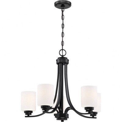 Bolden 29" Black and Crystal 9-Light Chandelier