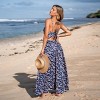 Women's Floral Print Knotted V-Neck Maxi Dress - Cupshe - 4 of 4