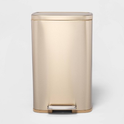 Photo 1 of 45L Rectangle Stainless Steel Step Trash Can Gold - Brightroom&#8482;