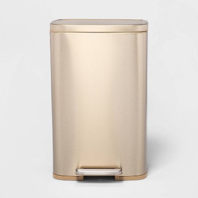 Kitchen Trash Can Gold Tall Trash Can Waterproof Trash Can Bedroom