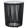 vidaXL 3 Piece Bistro Set with Cushions PE Rattan Black - 2 of 4