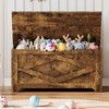 39.4" Storage Chest, Wooden Storage Bench with Safety Hinges, Easy Assembly, Large Toy Chest - 3 of 4