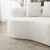 VASIP Modern Minimalist Curved Modular Cloud Sofa,4-Seater Teddy Velvet Sofa for Small Space,Living Room, No Assembly Require,White - 4 of 4