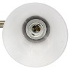 3 Light Metal and Alabaster White Glass Shade Vanity Wall Light Fixture with Metal Accents - Lalia Home - 4 of 4