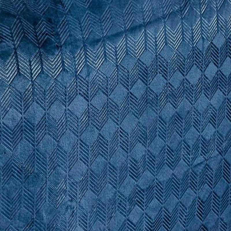 Amrani Bedcover Embossed Blanket Soft Premium Microplush Navy by Plazatex, 3 of 4