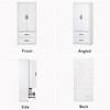 Gulches 71" White Farmhouse Kitchen Pantry Cabinet with 2 Large Drawers, 8 Door Shelves, and 3 Cabinet Shelves for Kitchen, Dining, Living, Laundry - 4 of 4