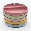 MyKids-USA Baby Silicone Round Sucker Compartment Dinner Plate With Spoon Fork Sets - 2 of 2