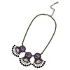 SOHI Women's Multicolour Party Stone Statement Necklace - 2 of 4