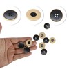 Unique Bargains Women's 4 Holes Flat Button Buttons Black 10 Pcs - 3 of 4