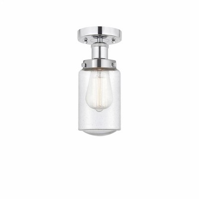Dover - 1 Light Semi-Flush Mount In Industrial Style-8.25 Inches Tall and 6.5 Inches Wide