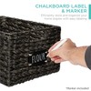 Best Choice Products Set of 2 16in Woven Water Hyacinth Pantry Baskets w/ Chalkboard Label, Chalk Marker - image 2 of 4