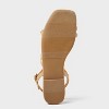 Women's Florence Embellished Ankle Strap Sandals with Memory Foam Insole - Universal Thread™ Tan - 4 of 4
