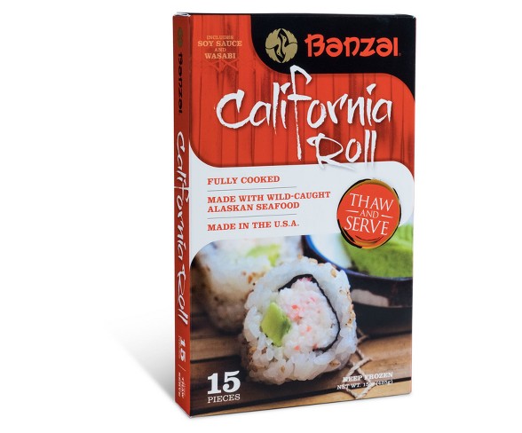 Banzai California Roll with Wild Caught Alaskan Seafood - 15oz