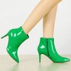 Allegra K Women's Pointed Toe Size Zipper Stiletto High Heel Ankle Boots - 2 of 4