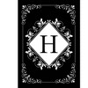 Briarwood Lane Everyday Double Sided Garden Flag 12x18 For Outdoor Black and White Monogram H Garden Flag Flags For Outside - 3 of 4