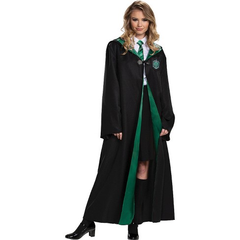 Slytherin Robe Fancy Dress Wizard Costume Harry Potter Men's Womens Adults  BNWT