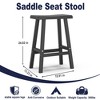 FONTOI 24" / 29" Bar Stools Set of 2 Durable Resin Bar Chairs with Footrest All-Weather for Patio Balcony Kitchen Counter, Black - 3 of 4