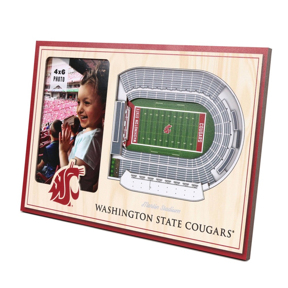 4" x 6" NCAA Washington State Cougars 3D StadiumViews Picture Frame