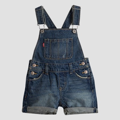 Baby store denim shortalls