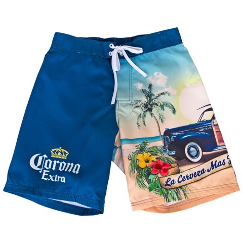Corona Mens Corona Extra Crown Symbol and Beach Swimsuit - Small