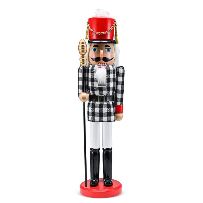 Ornativity Christmas Wooden Checkered Soldier Nutcracker - 15 in, 1 of 8