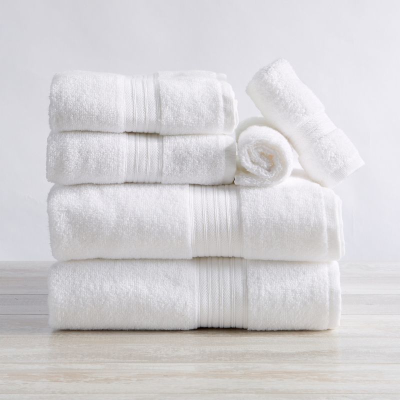 100% Cotton Solid Color Quick Dry Bath Towel Set, 2 of 8