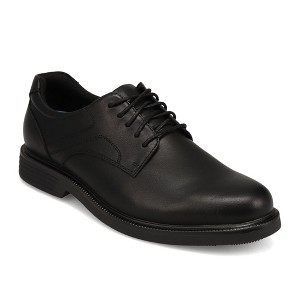 Dockers Mens Tyne Slip Resistant Lace-Up Oxford, Black, Size 7