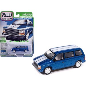 ミニカー　ビッグ・リボウスキ 1/64 シボレー　 G-20 Van 1985 1989 Plymouth Voyager Turbo Van Daytona Blue Metallic with White