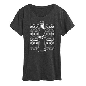 Women's - Coca-Cola - Holiday Sweater Short Sleeve Graphic T-Shirt - 1 of 4
