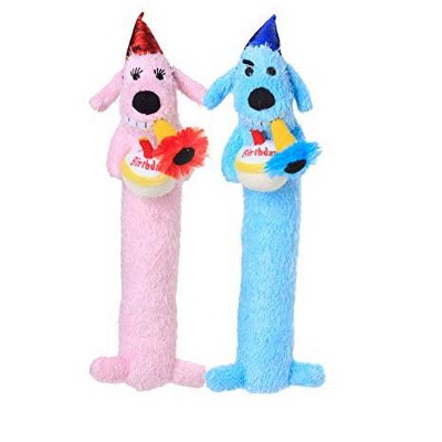 Multipet Birthday Loofa Toy Assortment for Dogs in Various Colors