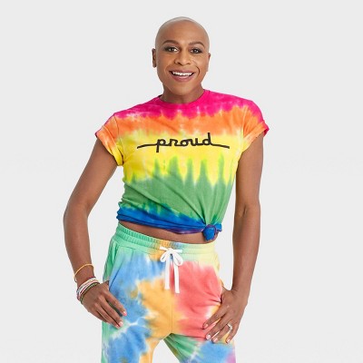 Pride Gender Inclusive Adult 'Proud' Tie-Dye Short Sleeve Graphic T-Shirt - PH by The Phluid Project XS