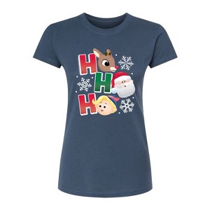 Women's - Rudolph - Rudolph Ho Ho Ho Fitted Graphic T-Shirt - 1 of 3