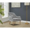 TIRAMISUBEST Chenille Accent Chair - Modern Comfy Armchair with Wood Legs for Living Room, Bedroom & Office (Gray) - 3 of 4