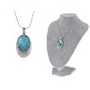 Anna-Kaci Women's Zigzag Blue Crystal Pendant Necklace, Modern Design with Adjustable Chain, Perfect for Casual and Formal Wear - Zigzag - 2 of 4