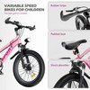 TopComfy 20 Inch Kids Mountain Bike 7 Speed Dual Disc Brakes Shock Absorber Front Fork for Boys And Girls Ages 7-12, Pink, 54.6"*20.7"*35" - 2 of 4