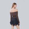 Women's Slim Fit Long Sleeve Off the Shoulder Knit Wrap Top - Wild Fable™ - 4 of 4