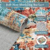 Colorful Abstract Area Rug Boho Washable Living Room Rug Modern Non-Slip Low Pile Area Rug Throw Rug for Dining Room Home - 4 of 4